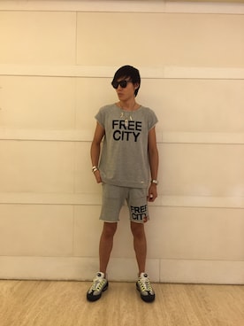 「DSQUARED2（ディースクエアード）のアイテム（バッグ）」を使った、LKさん（メンズ・178cm）の夏コーディネート
