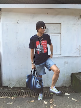 「DSQUARED2（ディースクエアード）のアイテム（バッグ）」を使った、LKさん（メンズ・178cm）の夏コーディネート
