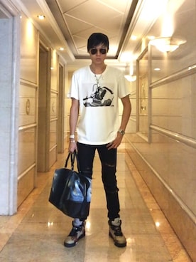 「DSQUARED2（ディースクエアード）のアイテム（バッグ）」を使った、LKさん（メンズ・178cm）の夏コーディネート