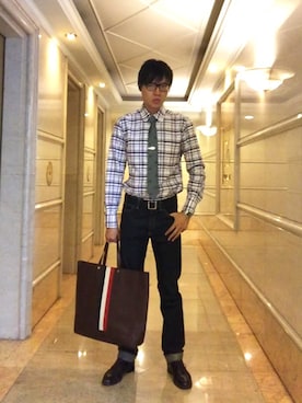 「アイテム（フォーマルスーツ/小物、シルバー系）」を使った、LKさん（メンズ・178cm）の秋コーディネート