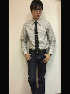 「アイテム（フォーマルスーツ/小物、シルバー系）」を使った、LKさん（メンズ・178cm）の秋コーディネート