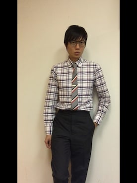 「アイテム（フォーマルスーツ/小物、シルバー系）」を使った、LKさん（メンズ・178cm）の秋コーディネート