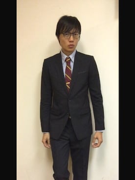 「N.HOOLYWOOD」｜「アイテム（セットアップ）」を使った、LKさん（メンズ・178cm）の秋コーディネート