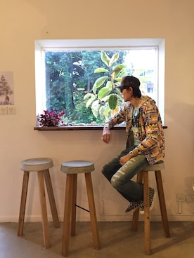 「N.HOOLYWOOD（N.ハリウッド）のアイテム（アクセサリー）」を使った、LKさん（メンズ・178cm）の秋コーディネート