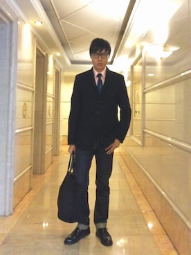 「RRL（ダブル アール エル）のアイテム（フォーマルスーツ/小物）」を使った、LKさん（メンズ・178cm）の秋コーディネート