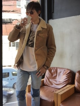 「Saint Laurent」｜「アイテム（ブルゾン）」を使った、LKさん（メンズ・178cm）の秋コーディネート