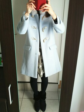 「MISCH MASCH（ミッシュマッシュ）のアイテム（ダッフルコート）」を使った、azuさん（レディース・168cm）の冬コーディネート