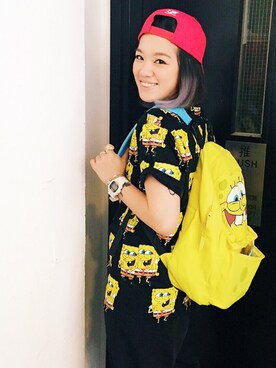 「spongebob」｜JimmaC≮占͘麻͘氏͘≯さん（レディース・160cm）の夏コーディネート