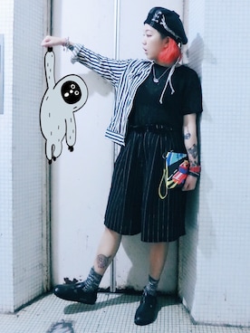 「BRICKSTONEのアイテム」を使った、JimmaC≮占͘麻͘氏͘≯さん（レディース・160cm）の冬コーディネート