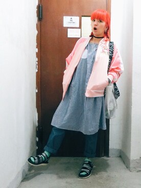 「ZALORA（-）のアイテム（ジャケット/アウター）」を使った、JimmaC≮占͘麻͘氏͘≯さん（レディース・160cm）の秋コーディネート