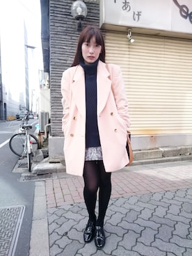 バッグを使った ピンクチェスターコート のレディース人気ファッションコーディネート Wear