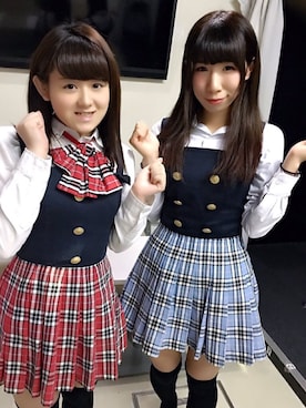 「青チェック」｜「アイテム（その他）」を使った、○さん（レディース・156cm）の冬コーディネート