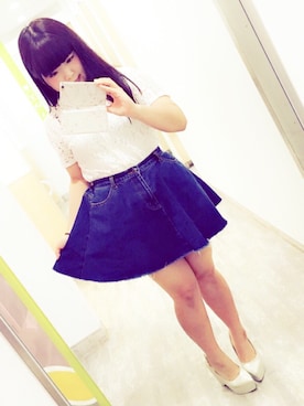 「ぽっちゃり、夏」｜「アイテム（その他）」を使った、○さん（レディース・156cm）の夏コーディネート