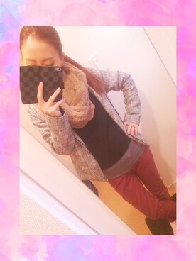 「LIPSERVICE（リップサービス）のアイテム（ブルゾン）」を使った、K75#さん（レディース・156cm）の冬コーディネート