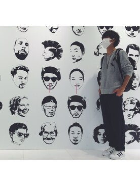 「usedのアイテム（Pants、ブラック系）」を使った、あっちゃんさん（メンズ・170cm）の秋コーディネート