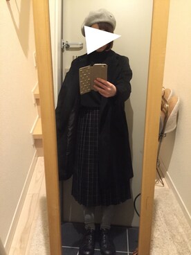 あゆ乃さんの「ウィンドーペンプリーツスカート」を使ったコーディネート