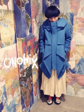 「chloma（クロマ）のアイテム（その他アウター）」を使った、おのひさん（メンズ・165cm）の冬コーディネート