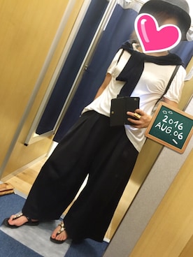 「Hands of creation（ハンズオブクリエイション）のアイテム（パンツ）」を使った、sa-chanさん（レディース・153cm）の夏コーディネート