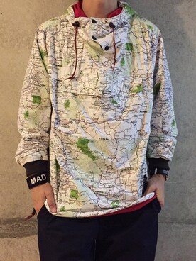 「MANASTASH（マナスタッシュ）のアイテム（マウンテンパーカー）」を使った、ntsさん（メンズ・166cm）の秋コーディネート