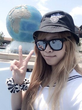 「EMODA（エモダ）のアイテム（Tシャツ/カットソー、ホワイト系）」を使った、まきさん（レディース）の夏コーディネート