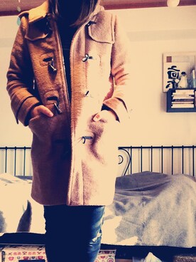 「URBAN RESEARCH ROSSO WOMEN（アーバンリサーチ　ロッソ）のアイテム（ダッフルコート）」を使った、kano.kさん（レディース・161cm）の冬コーディネート