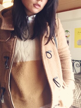 「URBAN RESEARCH ROSSO WOMEN（アーバンリサーチ　ロッソ）のアイテム（ダッフルコート）」を使った、kano.kさん（レディース・161cm）の冬コーディネート