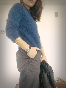 「グレーパンツ」｜kano.kさん（レディース・161cm）の秋コーディネート