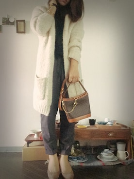 「黒ニット」｜kano.kさん（レディース・161cm）の秋コーディネート