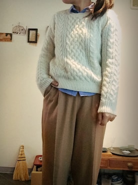 「Simplicite（サンプリシテ）のアイテム（スウェット）」を使った、kano.kさん（レディース・161cm）の冬コーディネート
