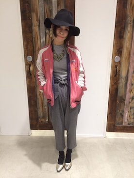 「TAILOR TOYO（テーラートウヨウ）のアイテム（その他アウター）」を使った、ハルカさん（レディース・155cm）の冬コーディネート