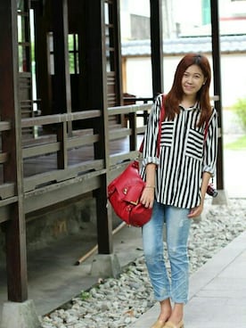 「Matilda（マチルダ）のアイテム」を使った、Livaさん（レディース・174cm）の春コーディネート