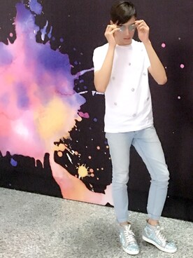 「VERSUS（ヴェルサス）のアイテム」を使った、RichieJonesさん（メンズ・183cm）の秋コーディネート