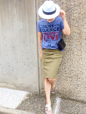 「UNIQLOコーデ」｜永田明華さん（レディース・161cm）の夏コーディネート