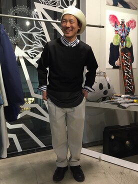 「WEYEP（ウィエップ）のアイテム」を使った、Hikimaさん（メンズ・165cm）の春コーディネート