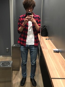「AT．P．Co（アティピコ）のアイテム」を使った、マサマサさん（メンズ・180cm）の秋コーディネート