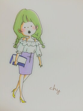 「シフォンブラウス」｜「アイテム（その他）」を使った、chyさん（レディース・152cm）の夏コーディネート