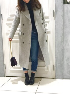 「MUSE（ミューズ）のアイテム（ジャケット/アウター）」を使った、museさん（レディース・158cm）の冬コーディネート