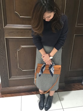 「MUSE（ミューズ）のアイテム（トップス）」を使った、museさん（レディース・158cm）の冬コーディネート