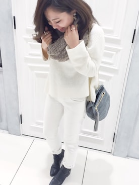 「MUSE（ミューズ）のアイテム（トップス）」を使った、museさん（レディース・154cm）の冬コーディネート