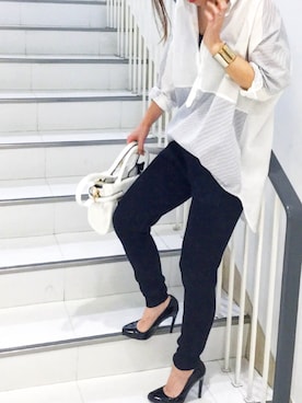 「MUSE（ミューズ）のアイテム（トップス）」を使った、museさん（レディース・157cm）の冬コーディネート