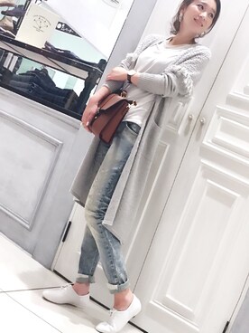 「MUSE（ミューズ）のアイテム（トップス）」を使った、museさん（レディース・158cm）の冬コーディネート