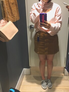 「FOREVER 21（フォーエバー トゥエンティーワン）のアイテム（その他トップス、ピンク系）」を使った、いにイニさん（レディース）の夏コーディネート