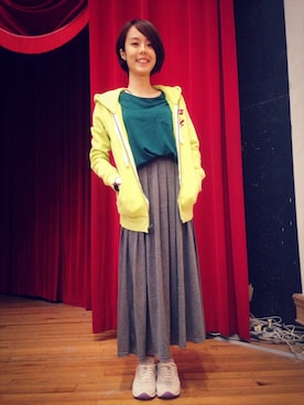 「NEWBALANCE」｜「アイテム（スタジャン）」を使った、Tina W.さん（レディース・153cm）の秋コーディネート