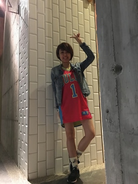 「summer style」｜「アイテム（ジャージ）」を使った、Tina W.さん（レディース・153cm）の春コーディネート
