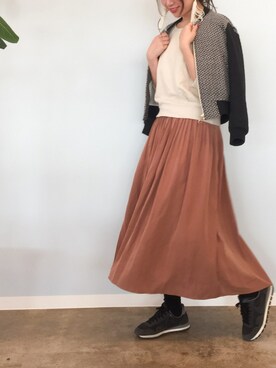 「d'un a dix（アナディス）のアイテム（ジャケット/アウター）」を使った、やまぐーさん（レディース・166cm）の秋コーディネート