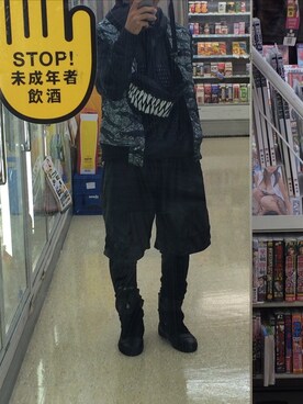 「PARADOX（パラドックス）のアイテム（ブルゾン）」を使った、👽さん（メンズ・167cm）の冬コーディネート