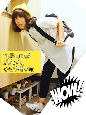 「アイテム（シャツワンピース）」を使った、きゅきゅさん（レディース・164cm・20代）の秋コーディネート