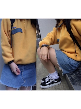 「patagonia（パタゴニア）のアイテム（その他トップス）」を使った、ustkaaaさん（レディース・162cm・20代）の秋コーディネート