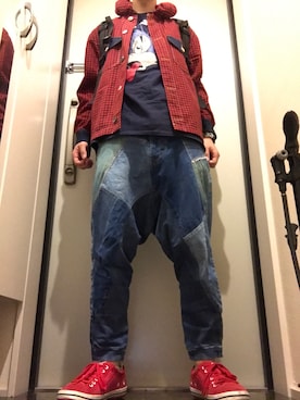 「mercibeaucoup,（メルシーボークー）のアイテム（ジャケット/アウター）」を使った、愛がない兎さん（メンズ・170cm）の秋コーディネート