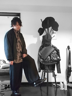 「タイパンツ」｜「アイテム（ジャケット/アウター）」を使った、 Hoshitoさん（メンズ・166cm）の冬コーディネート